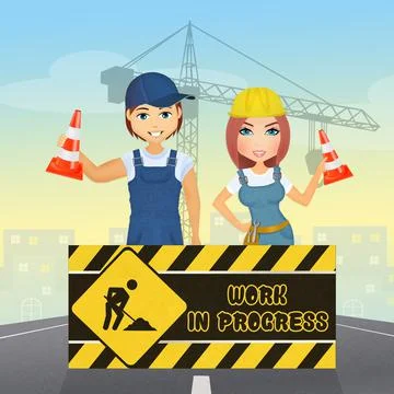 Work in progress 스톡 일러스트