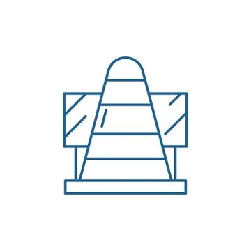 Work in progress line icon concept. Work in progress flat vector symbol, sign Stock Illustration