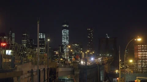 Work in progress near construction site of bridge, New York City, USA Stock Footage 61132418