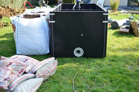 Work in progress: Purifying used household waters Stock Photos