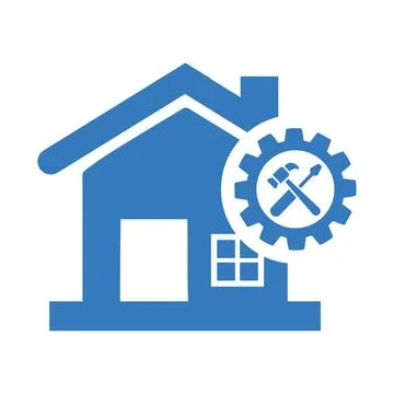 Work in progress, repair icon. Blue color design. Stock Illustration
