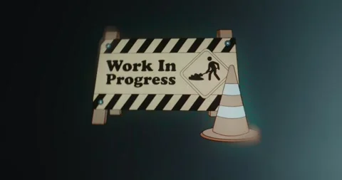 Work In Progress road sign Stock Footage 314573768