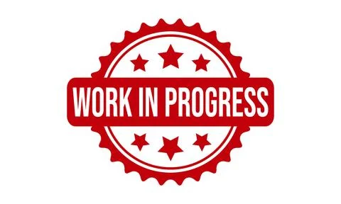 Work in Progress Rubber Stamp. Work in Progress Grunge Stamp Seal Vector Il.. Illustrazione stock