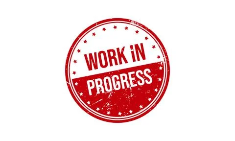 Work in Progress Rubber Stamp. Work in Progress Grunge Stamp Seal Vector Il.. 스톡 일러스트