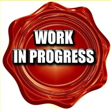 Work in progress sign Stock Illustration