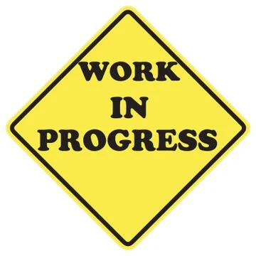 Work in progress sign Illustrazione stock