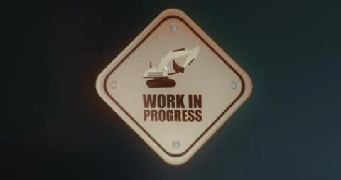 Work in Progress sign, ongoing construction Stock Footage 314503088