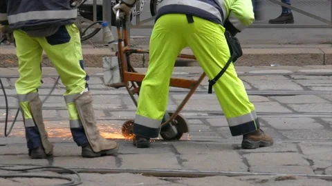 Work in Progress Slow-Motion, Street View in Via Torino, Milano Stock Footage 228734779
