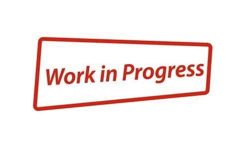Work in progress stamp isolated on white background Illustrazione stock