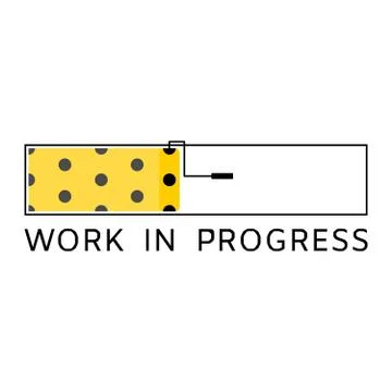 Work in progress status bar. Stock Illustration