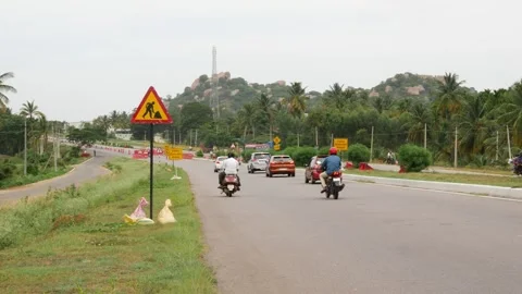 Work in progress traffic sign board Video stock 156990353