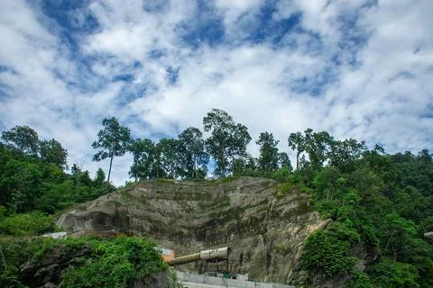 Work in progress for Tube Rail project in Tista Stock Photos