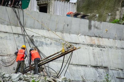 Work in progress for Tube Rail project in Tista Stock Photos