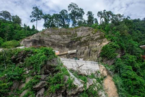 Work in progress for Tube Rail project in Tista Stock Photos