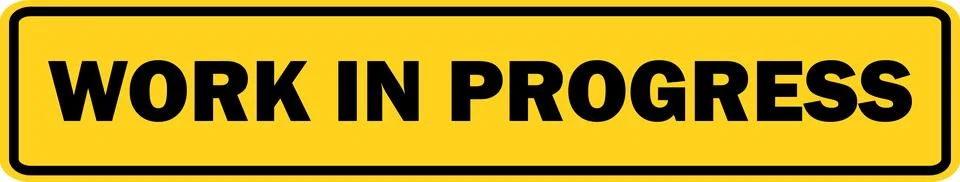 Work in Progress yellow, Work in Progress sign Board, under development boa.. Illustrazione stock