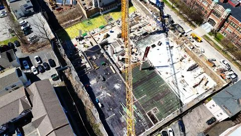 Work Progresses - Construction - Syracuse, NY Stock-Fotos