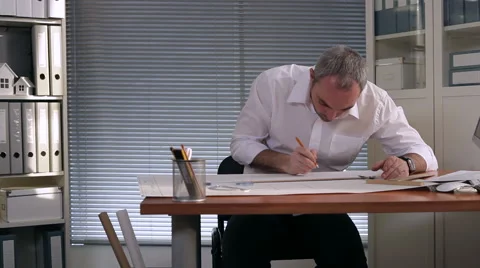 Work on the Project of Engineering Structures Stock Footage 63656582