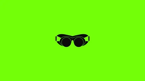 Work protect glasses icon animation Stock Footage 158326079
