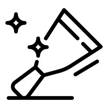 Work putty knife icon, outline style Stock Illustration