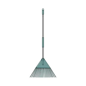 Work rake cartoon vector illustration Illustration