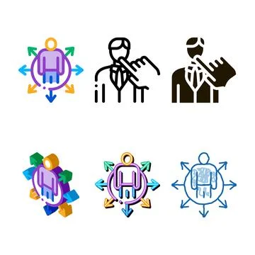 Work range searches icon vector outline イラスト素材