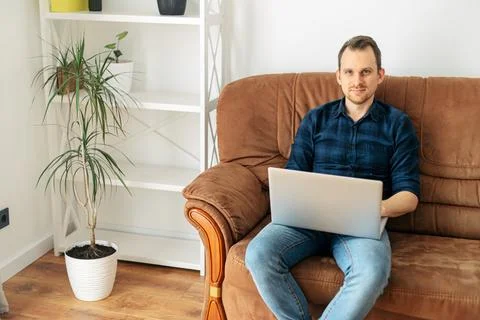 Work remotely, freelance, work at home. Stock Photos