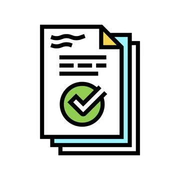 Work report color icon vector illustration Illustrazione stock