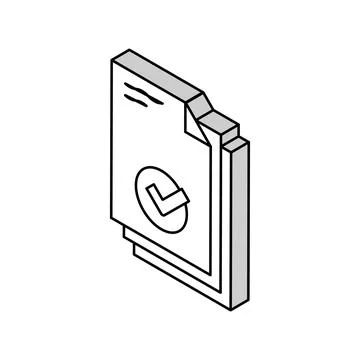 Work report isometric icon vector illustration Stock Illustration