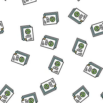 Work report vector seamless pattern Stock Illustration