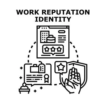 Work reputation identity concept vector illustration Stock Illustration