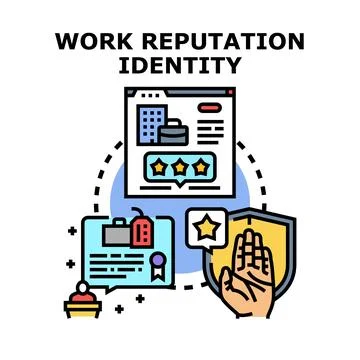 Work reputation identity concept vector illustration Stock Illustration