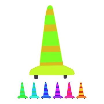 Work road barrier vector cartoon graphic Stock Illustration
