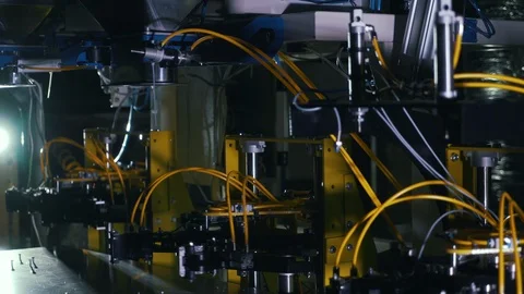 Work of robots in production Stock Footage 121188230