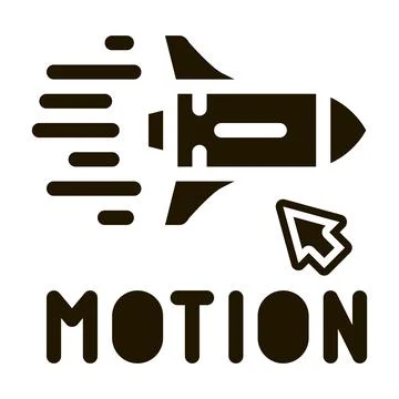 Work with rocket objects in action icon Vector Glyph Illustration 스톡 일러스트