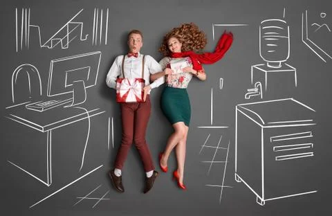 Work romance. Stock Photos