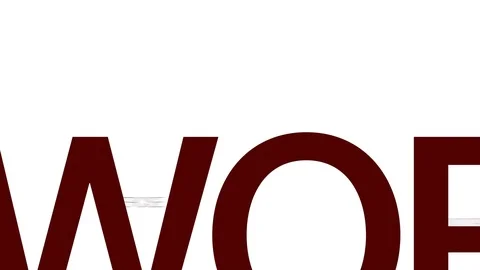 Work routine animated word cloud. Kinetic typography. Stock Footage 71001548