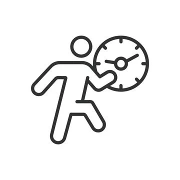 Work rush, in line design. Work rush, urgency, deadline, productivity イラスト素材