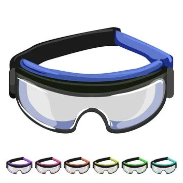 Work safety glasses cartoon vector graphic Stock Illustration