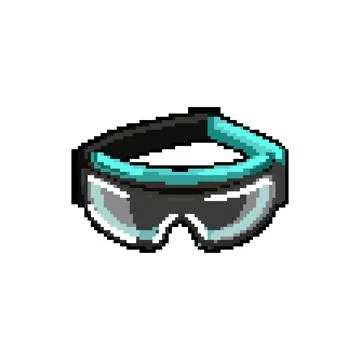 Work safety glasses pixel art vector illustration Illustrazione stock