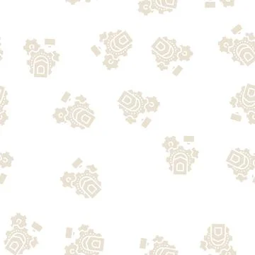 Work safety glyph seamless pattern Illustrazione stock