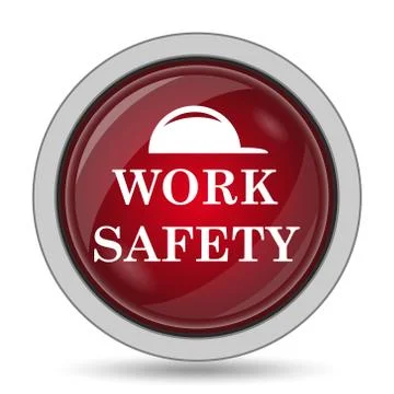 Work safety icon. Internet button on white background.. Stock Illustration