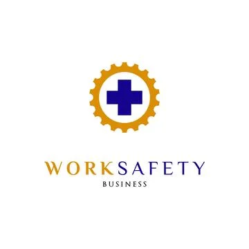 Work Safety Icon Logo Design Template Ilustração Stock