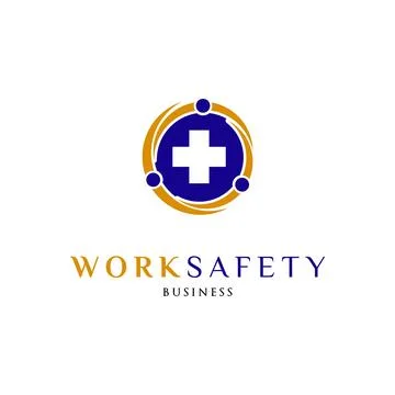 Work Safety Icon Logo Design Template Ilustração Stock
