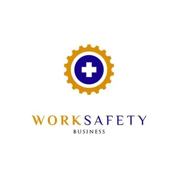 Work Safety Icon Logo Design Template Ilustração Stock