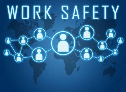 Work safety text concept Stock Illustration