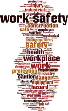 Work safety word cloud Stock Illustration