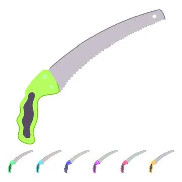 Work saw hand vector cartoon graphic Stock Illustration