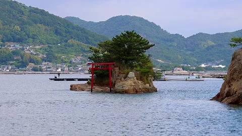 Work Scenery of Craftsmen Relocating Oyster Rafts Near Hiroshima Power Spot,02 Stock Footage 342823926
