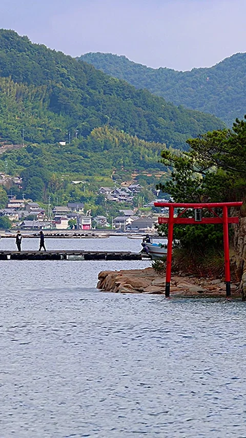 Work Scenery of Craftsmen Relocating Oyster Rafts Near Hiroshima Power Spot,02 库存影片 342824880