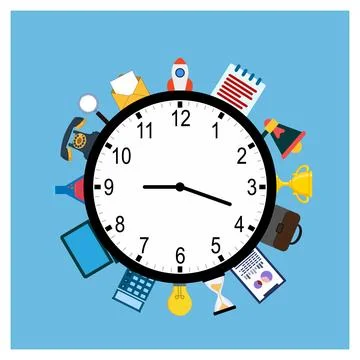 Work Schedule and Task Organization Illustrazione stock